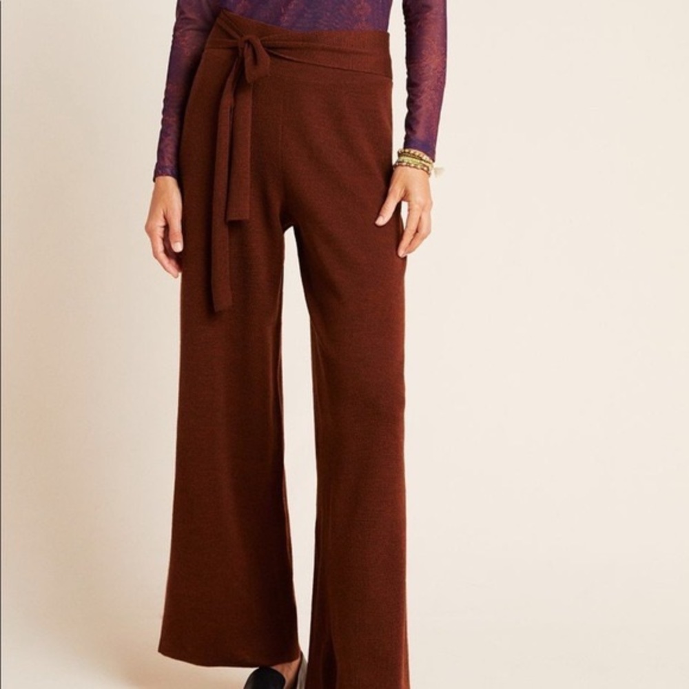 Anthropologie Linette Knot Cropped Pants